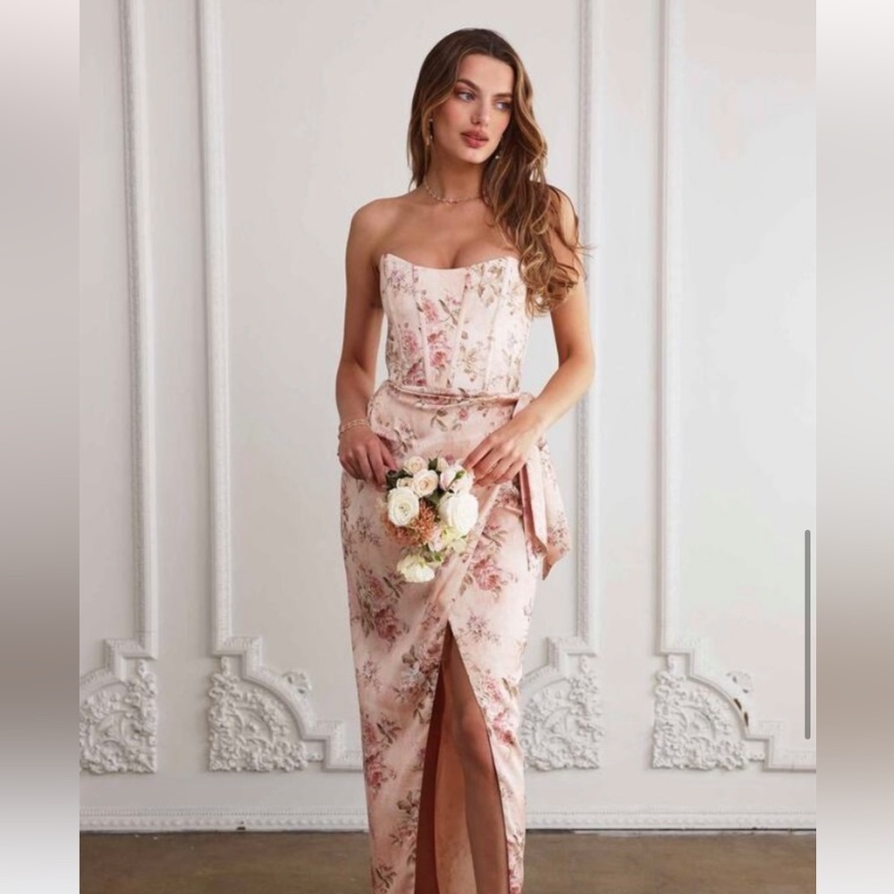 NWT! V. Chapman The June Dress in Peach Tapestry Sz 2